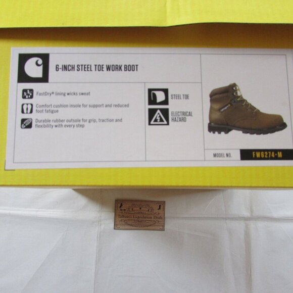 Carhartt Men's Traditional 6'' Steel Toe Work Boots Brown CMW6274 FW6274 - Picture 6 of 6